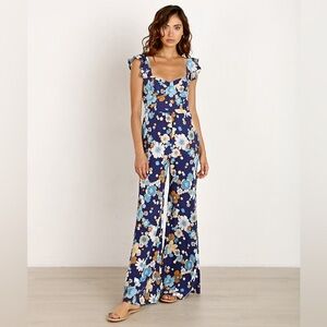 For love of lemon Magnolia Ruffled Jumper Midnight Bloom